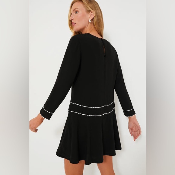 NWT Pomander Place by Tuckernuck Women's Black White Isabel Bow Dress sz XL - Picture 4 of 11